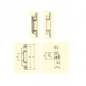 Two part Aluminium Hinge - Pack of 2