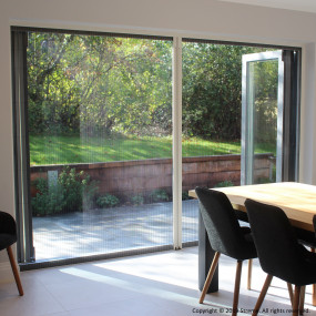 Pleated Fly Screens for Doors - Twin Screen - Central Opening (Made-to-Measure)