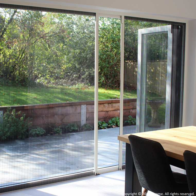 Pleated Fly Screens for Doors - Twin Screen - Central Opening (Made-to-Measure)